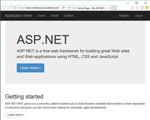 Published Web Application